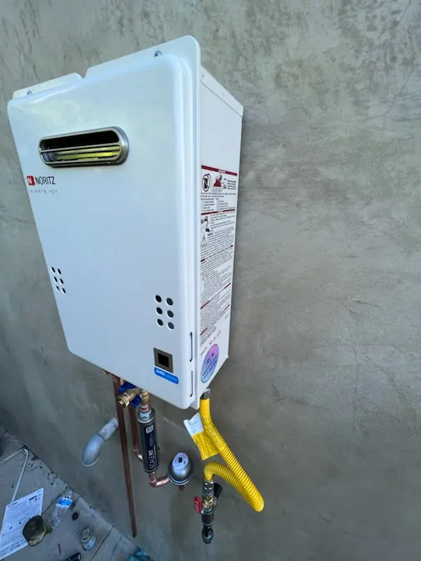 Tankless water heater installation for Farleys homes